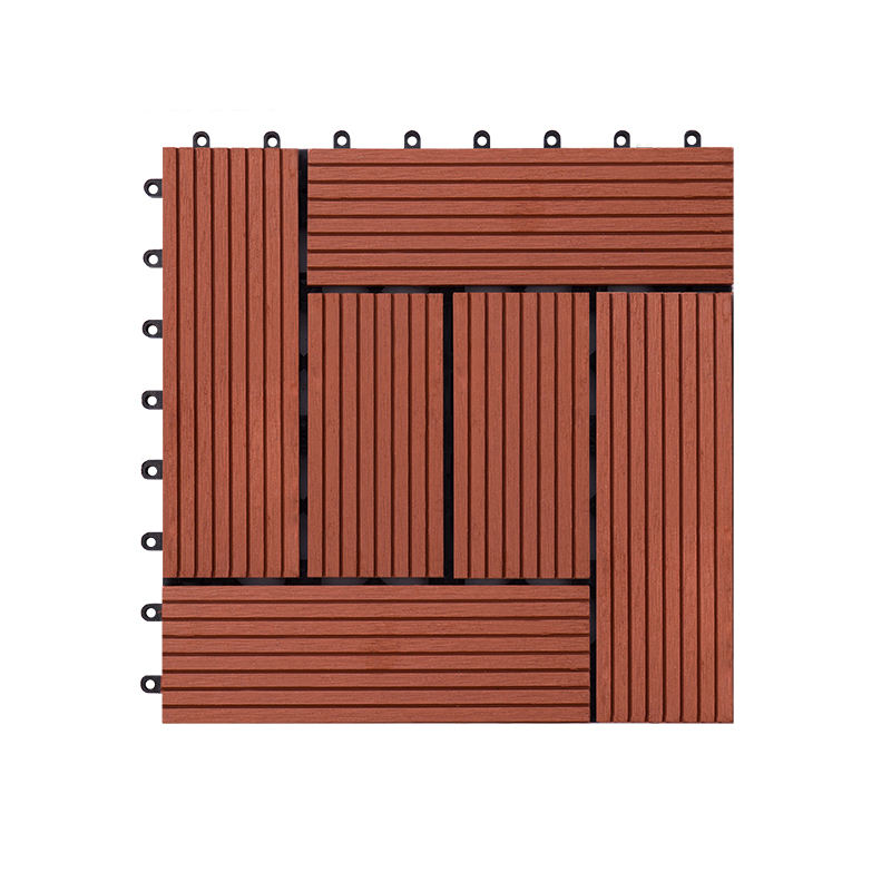 Azulejos multiusos para terrazas de suelos de exterior entrelazados de WPC DIY