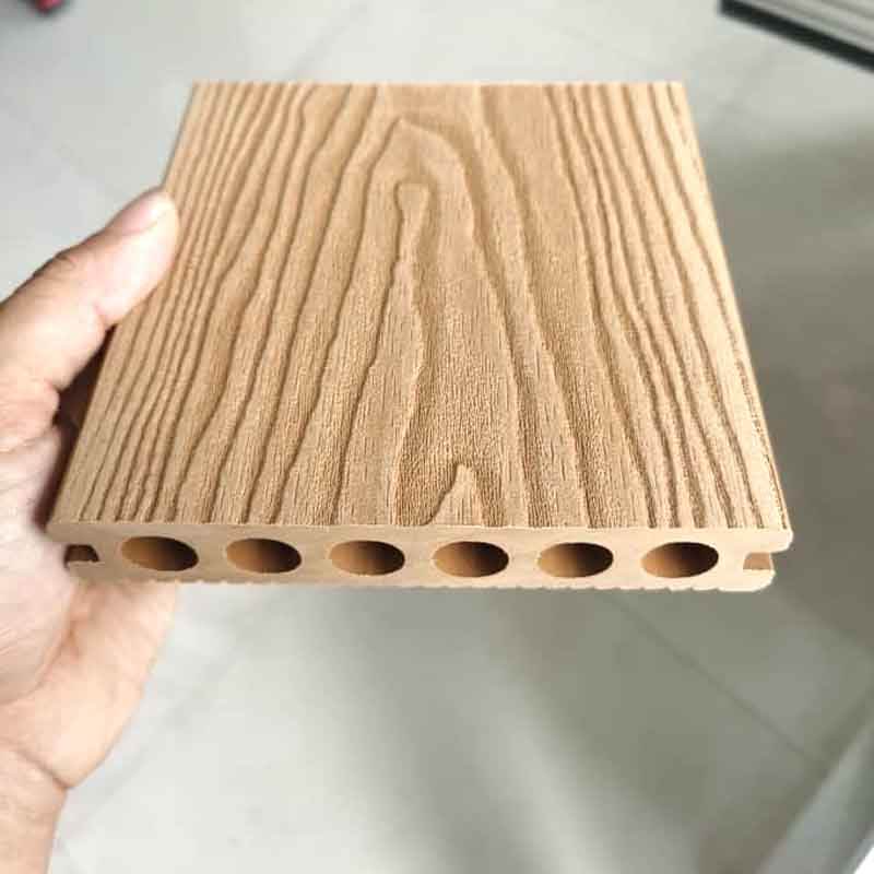 Pisos de terrazas compuestos de WPC de grano de madera en relieve 3D